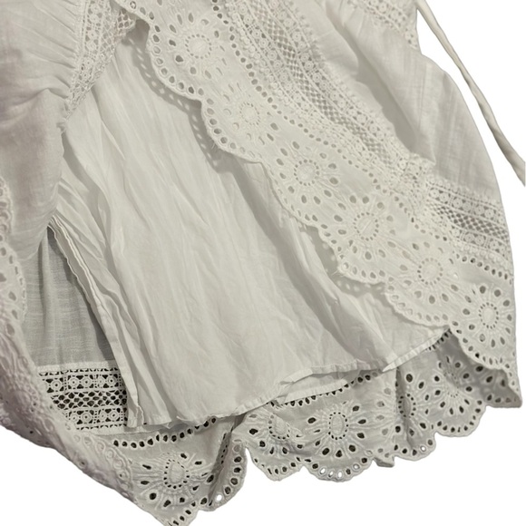 TALBOTS WHITE FULLY LINED COTTON 100% EYELET SLEEVELESS DRESS SIZE 4 - Picture 13 of 16